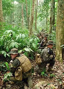 US Marines with Malaysian soldiers