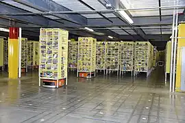 Amazon.co fulfillment center in Baltimore, Maryland, US featuring Amazon Robotics