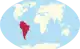 Location of South America
