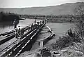 Neot Mordechai building access bridge across Jordan River 1946