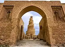 Abu Dulaf Mosque, approximately 15 kilometres (9.3&nbsp;mi) north of Samarra, commissioned by Al-Mutawakkil in 859