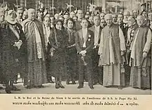 King Rama VII and Queen Rambhai Barni after an audience with Pope Pius XI at Vatican City, 1934