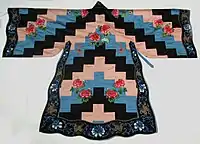 清 緞地彩繡水田衣-Theatrical robe for a female Daoist priest MET 30 76 8 B