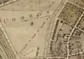 Detail of 1814 map Mason Street, Boston, where Willard kept his studio ca.1813