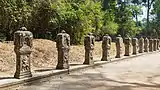 Sculptures on the way to the temple
