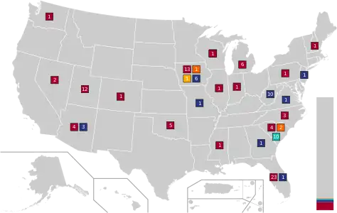 Endorsements by incumbent Republicans in upper state legislative bodies.&nbsp;&nbsp;Endorsed Ron DeSantis (80)&nbsp;&nbsp;Endorsed Donald Trump (24)&nbsp;&nbsp;Endorsed Tim Scott (10) (withdrawn)&nbsp;&nbsp;Endorsed Nikki Haley (3)&nbsp;&nbsp;Endorsed Vivek Ramaswamy (1)