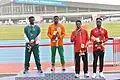 Men 100m Medal ceremony
