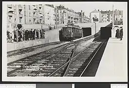 Majorstuen Station in 1928 or 1929