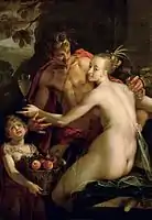 1598, Hans von Aachen: Bacchus, Ceres und Armor