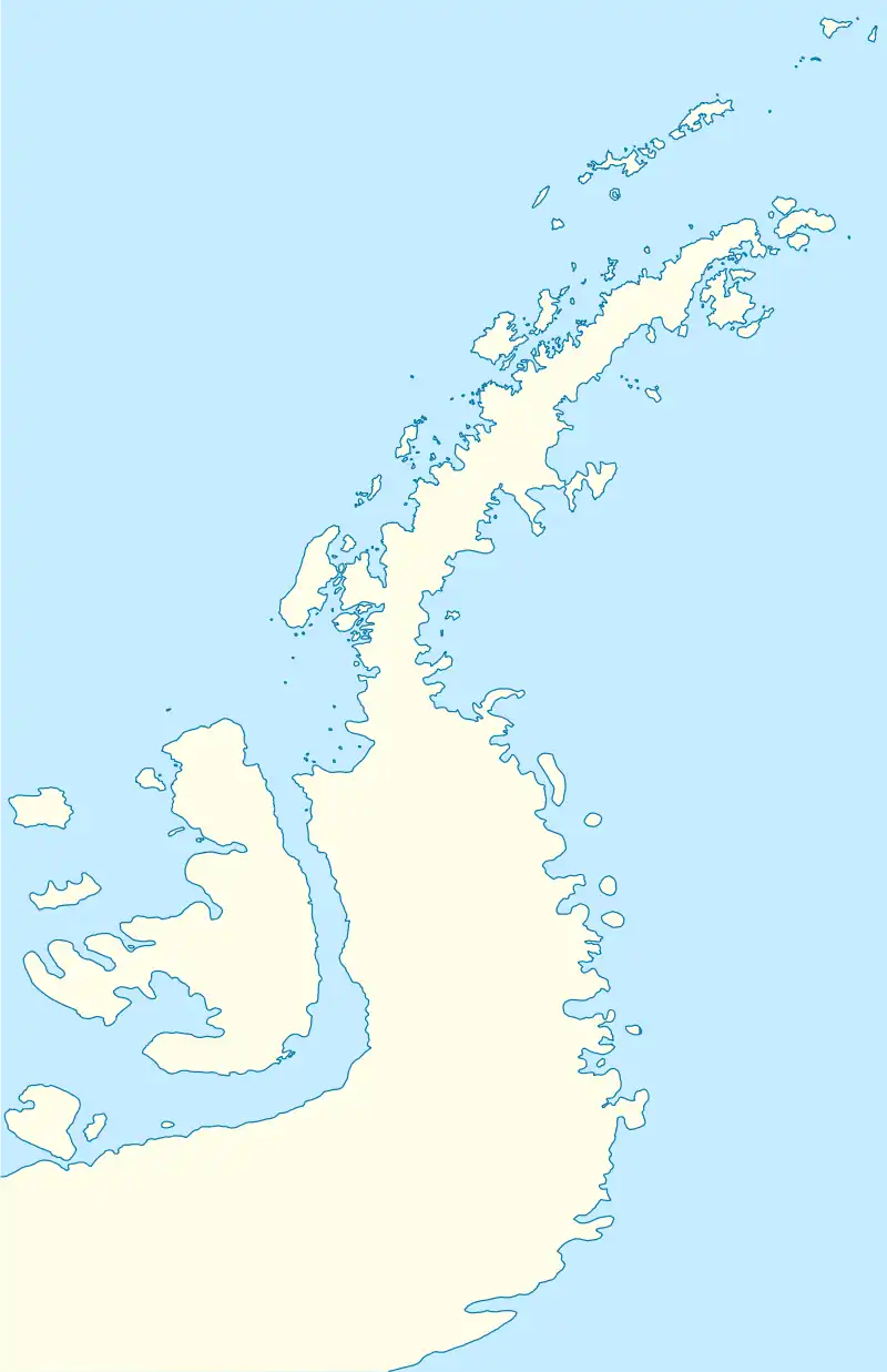 Location of Cape Reclus in Antarctic Peninsula