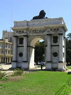 British Arch, located in the city of Valparaíso.