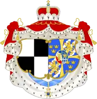 Arms of Princess Birgitta of Sweden and Hohenzollern (1961–present)