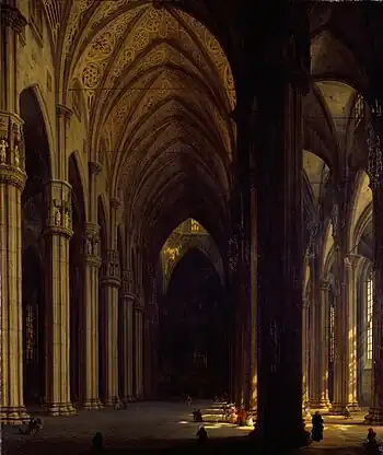 58. Pompeo Calvi, Interno del Duomo di Milano, 1835