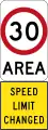 New 30&nbsp;km/h Speed Limit Area (Used in South Australia)