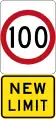 New 100&nbsp;km/h Speed Limit (Used in Victoria)
