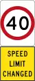 New 40&nbsp;km/h Speed Limit (Used in South Australia)