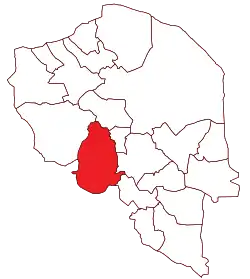 Location of Baft County in&nbsp;Kerman&nbsp;province