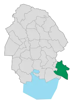 Location of Behbahan County in&nbsp;Khuzestan&nbsp;province