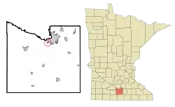 Location of Skyline, Minnesota