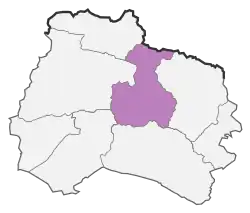 Location of Bojnord County in&nbsp;North Khorasan&nbsp;province