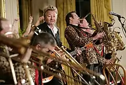 The Brian Setzer Orchestra performing in the East Room of the White House in 2006