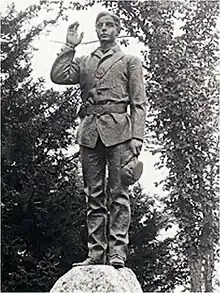 Image 43Union private Daniel A. Bean of Brownfield, Maine, 11th Maine Volunteer Infantry Regiment by John Wilson (sculptor) (from History of Maine)