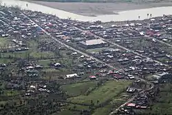 Aerial view of Palanan after Super Typhoon Megi (PAGASA name:Juan)