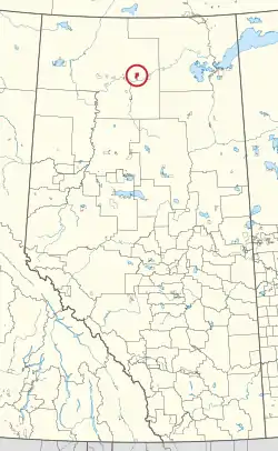 Location in Alberta
