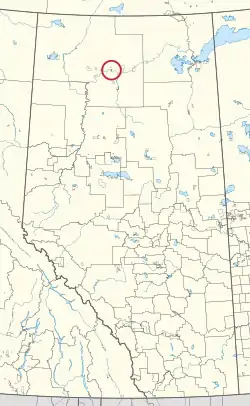 Location in Alberta