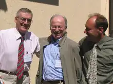 Image 3Robert Cailliau, Jean-François Abramatic, and Tim Berners-Lee at the tenth anniversary of the World Wide Web Consortium (from History of the World Wide Web)
