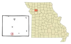 Location of Polo, Missouri
