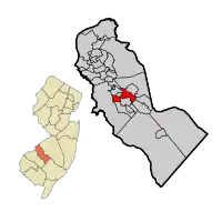 Lindenwold highlighted in Camden County. Inset: Location of Camden County in the State of New Jersey.