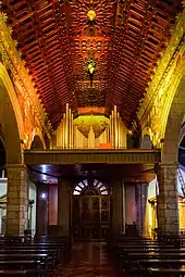 View of the main nave from the altar (pipe organ from the 18th century)