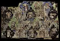 Flat mural of the right half of the ceiling. It is about 4&nbsp;cm thick, and weight around 400&nbsp;kg. Dahlem Museum.