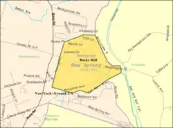 Census Bureau map of Rocky Hill, New Jersey