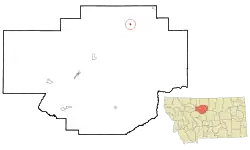 Location of Big Sandy, Montana