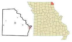 Location of Alexandria, Missouri