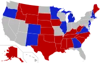 Class 2 US Senators by State & Party