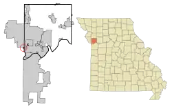 Location of Northmoor, Missouri