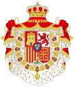 Coat of arms of Spain, Golden Fleece and Mantle variant(1875–1931)