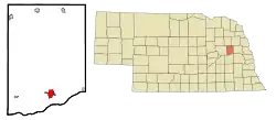 Location of Schuyler, Nebraska