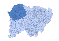 Location in Salamanca