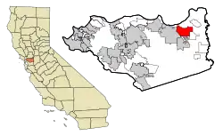 Location in Contra Costa County and the state of California