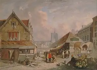 The Old Fishmarket, Norwich (1825), Yale Center for British Art