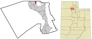 Location in Davis County and the state of Utah