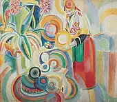 Robert Delaunay, 1916, Portuguese Woman, oil on canvas, 135.9 × 161&nbsp;cm, Columbus Museum of Art