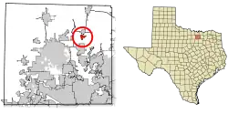Location of Krugerville in Denton County, Texas