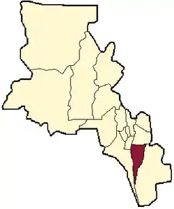 location of Ancasti Department in Catamarca Province
