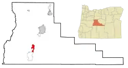 Location of Three Rivers South, Oregon