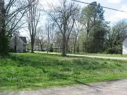 Streetside at the site of Dickey's Octagonal Barbershop
